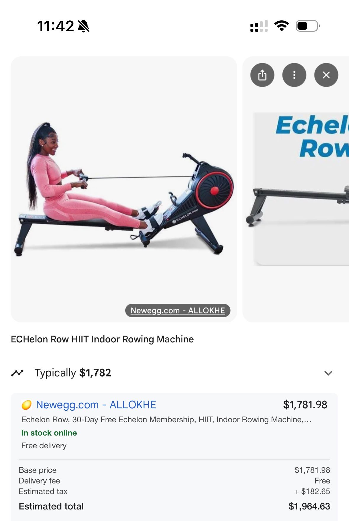 Brand new Out Of Box Echlon row Machine ; Never Used. Given As A Gift But Dont Need