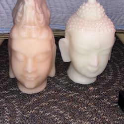LIFE SIZE BUDDHA HEAD WAX CANDLES