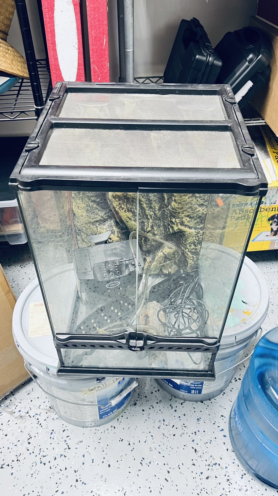 Reptile Tank, Mister, And Lighting. 