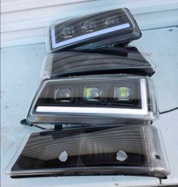03-06 Chevrolet Silverado Avalanche LED DRL Headlights Luces Micas Calaveras
Faros Faroles Focos Headlamps Chevy