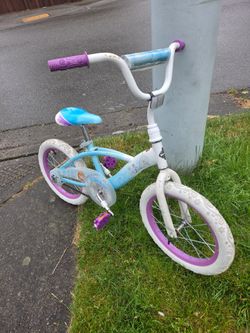 Kids Bike Huffy Frozen 16", Foot Break, 3-7 years, Very Good Condition