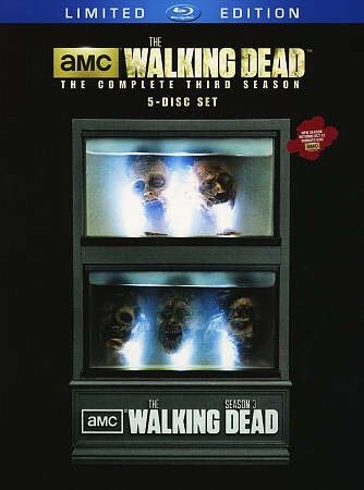 The Walking Dead Season 3 Limited Edition Blu-Ray NEW Zombie Head Fish Tank