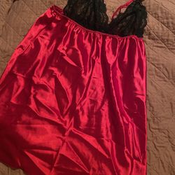 Women’s shein plus size red lace chemise lingerie. Size 1x