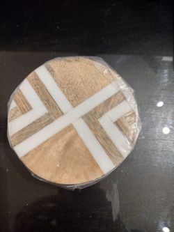 6 wood coasters