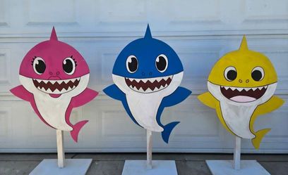Monster and baby shark