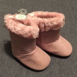 Pink Baby Boots - New With Tag, Size 2 (3-6months)