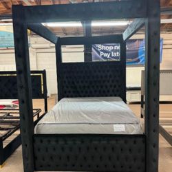 Canopy Bed, Spacious Luxury Bed, Bedroom Set 