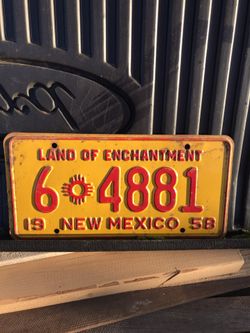 58’ New Mexico Plate