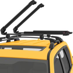 Lockable Ski & Snowboard Racks Car Roof with Sliding Feature for 6 Pairs Skis or 4 Snowboards, Universal 