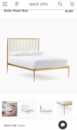 West Elm queen bed frame