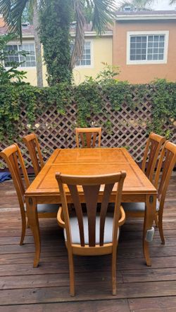 Solid wood dining room