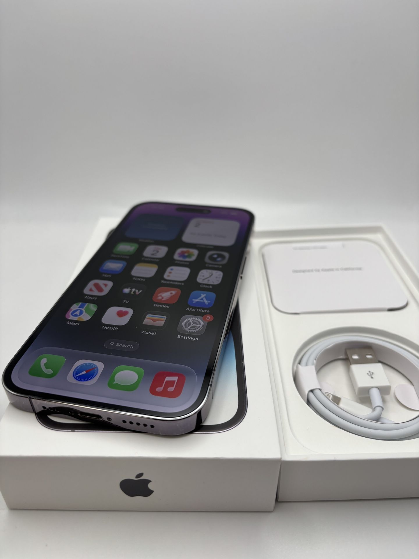 Purple iPhone 14 Pro 128gb unlocked for any carrier battery health 