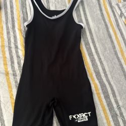 Youth Plain Black Wrestling Singlet