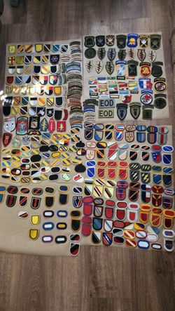 200 plus Vintage Military Patches . I. Great condition 