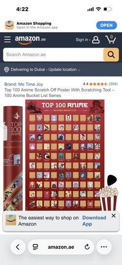 Anime Scratch Off Poster