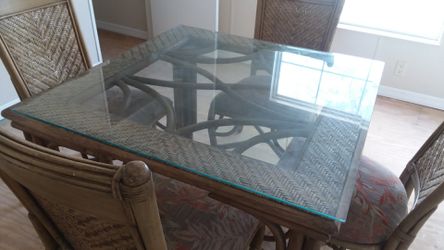 Small dining table tropical 4 chairs