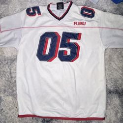 1-VINTAGE FUBU 05 CLASSIC FOOTBALL JERSEY SIZE: LARGE (