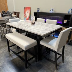 6-piece counter height dining set on sale!!
