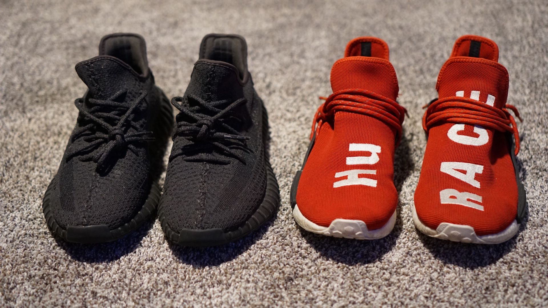 Adidas Human Race Red And Black Reflective Yeezy “worn”