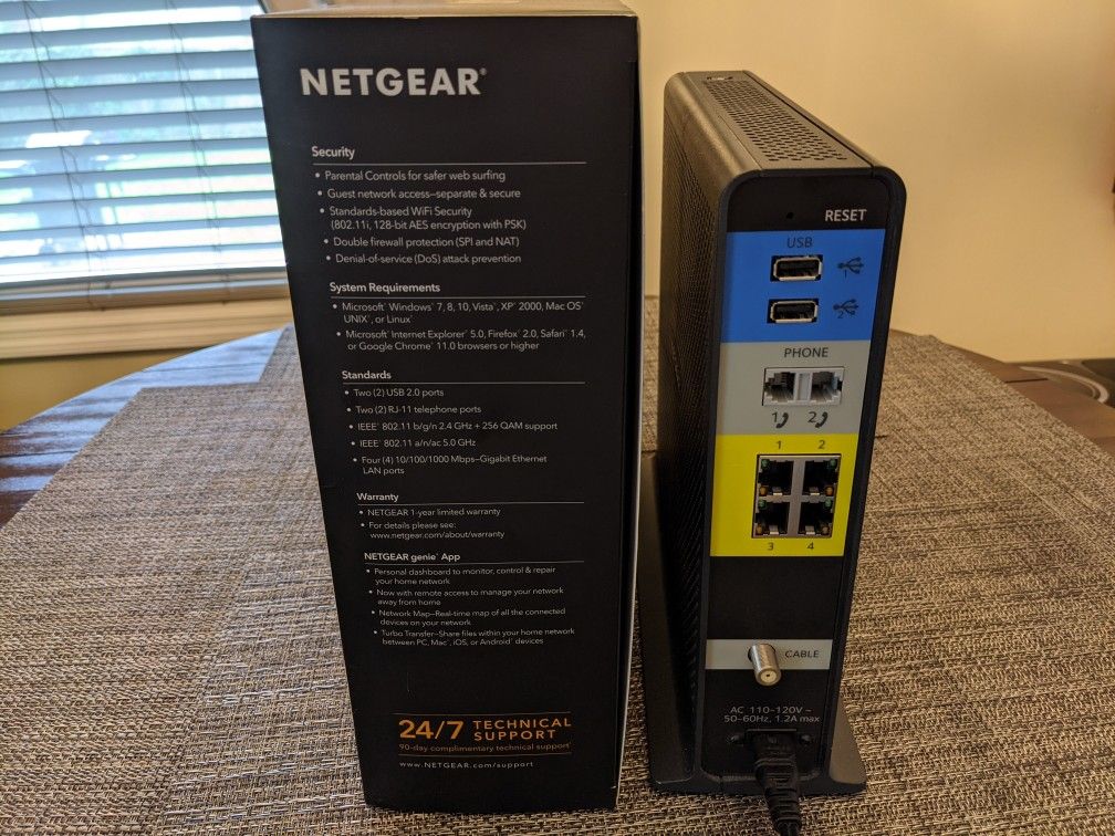 Netgear Nighthawk Cable Modem Wi-Fi Router Combo