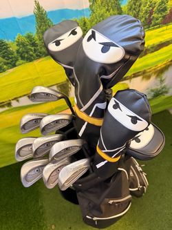 PING Complete Golf Set - G400 Driver, 3 Wood, Hybrid + Eye2 Irons 3-SW + PING Wack-E Putter + Bag