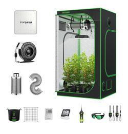 3x3 Grow Tent Kit Complete, 3x3 Ft. Grow Tent Complete System with VS1000 Led Grow Light