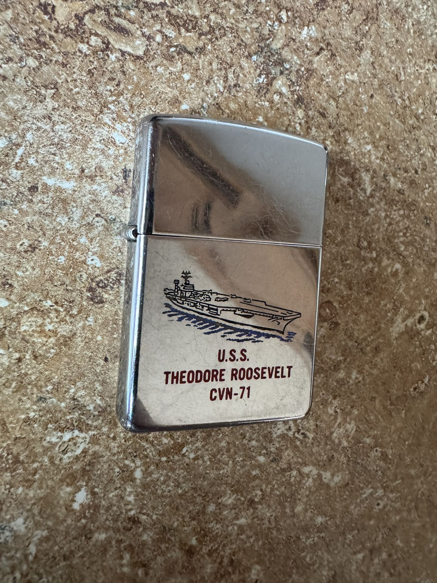 GENUINE U.S.S. THEODORE ROOSEVELT CVN-71 AIRCRAFT CARRIER ZIPPO LIGHTER