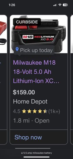 Milwaukee 5amp Battery