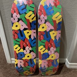 Supreme Balloons Skateboard Decks 8.125 Black & Silver FW 20
