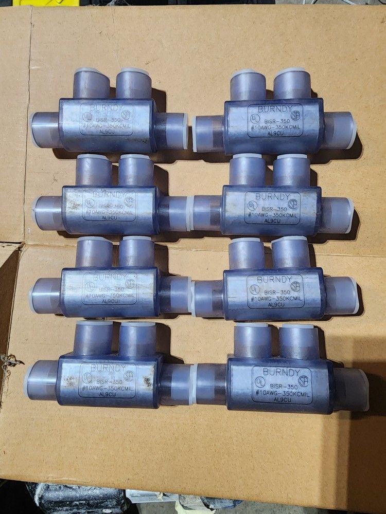 Burndy BISR350 Aluminum In-Line Insulated Splice Reducer 10 AWG to 350 kcmil 8 Piece