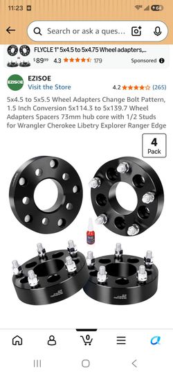 Brand New In Box 1.5 Inch 5x4.5 to 5x5.5 Wheel Adapters 5x114.3 to 5x139.7