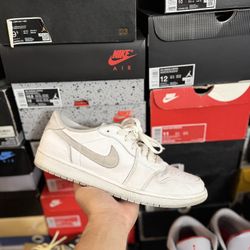 Jordan 1 Low Neutral Grey size 12 USED But Clean