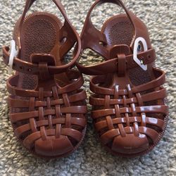 Brown Jelly Sandals size 5 1/2