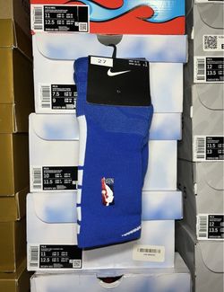 (Size L[8-12]) Nike NBA Authentics Player Issue Power Grip Elite Socks Blue