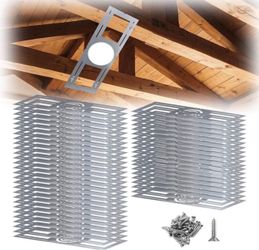 96-Pack New Construction Mounting Plates for Recessed Wafer LED Lights, 3/4/6 Inch Rough Plate Template for Ceiling Lamp, 26 Inch Steel Housing Bracke