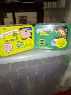 NEW Garbage Pail Kids on Vacation Steel Tins TOPPS SEALED WATER MARK