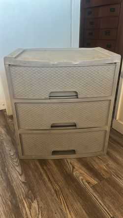 Grey plastic storage