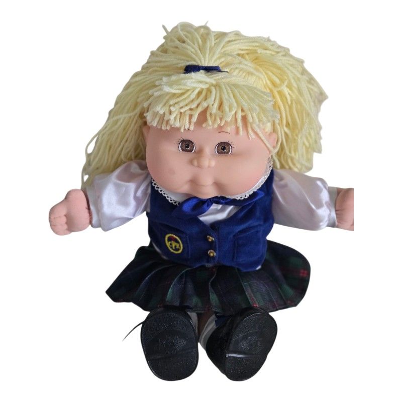 Doll Cabbage Patch Kids Toys Vintage Blonde Yarn Hair School Girl (1997)