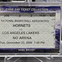 2022-23 Leaf Game Day Collection. December 23rd 2008 The Los Angeles Lakers Against The Hornets. Starting The One And Only Kobe Bryant!!!
