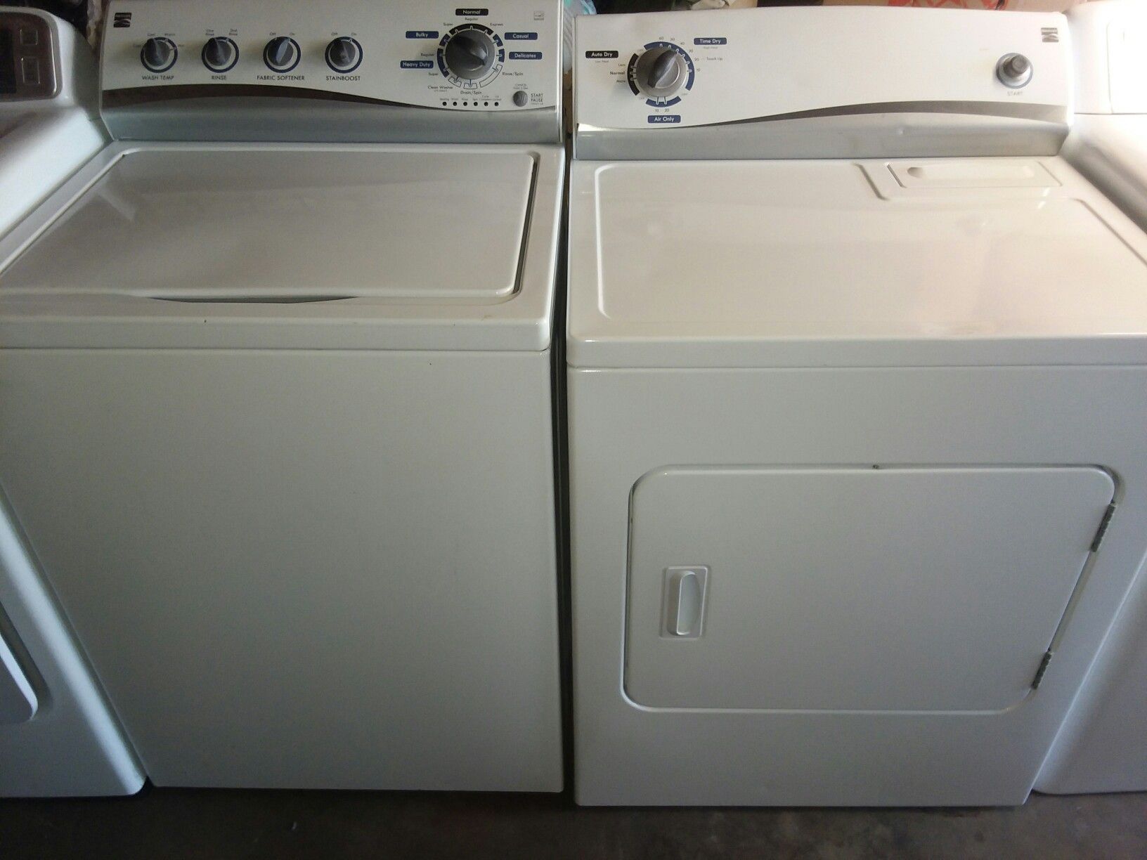 Kenmore top load washer and electric dryer set 2016