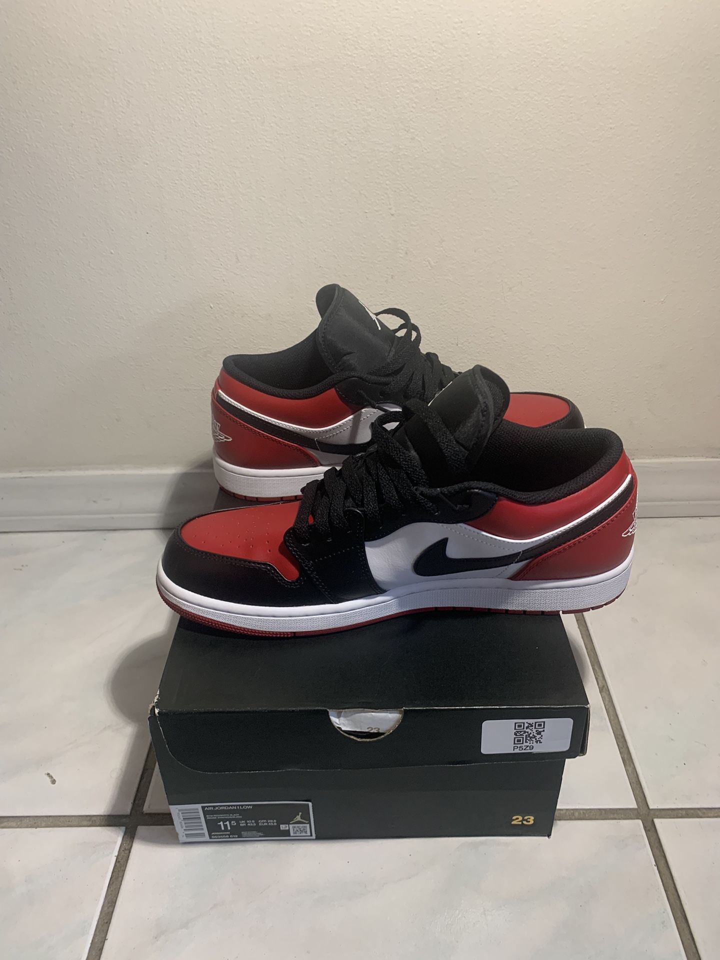 Jordan 1 Low Bred Toe