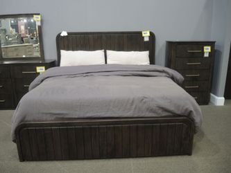 Perennial Home Mezcal Solid Wood Panel Bed - Rich Espresso Finish, Rounded Waterfall Corners