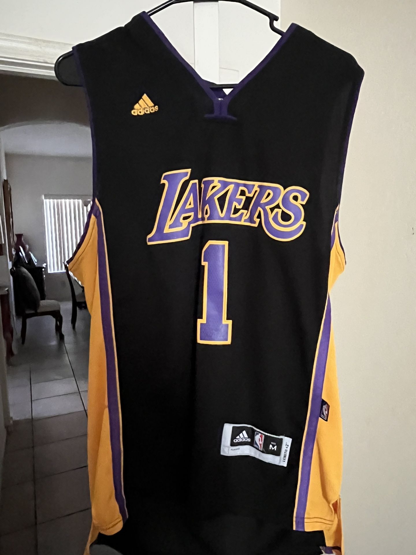 D’angelo Russell Lakers Black Jersey Size M