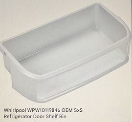 Whirlpool WPW10119846OEM SxS REFRIGERATOR door Shelf bin