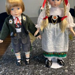 Porcelain Dolls 2 Qty. Chile - Preowned 