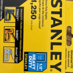 Stanley Heavy Duty Staples 1/2” 1250pcs