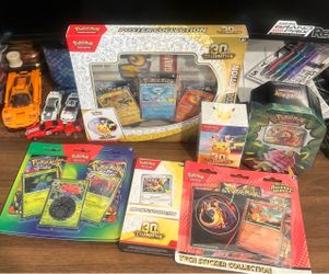Pokémon 30th Celebration Collection Bundle poster collection knockout/ ascended heroes tin trading cards