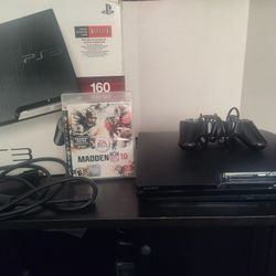 Sony PlayStation 3 PS3 160GB Slim Console CECH-3001A TESTED With BOX and Cords