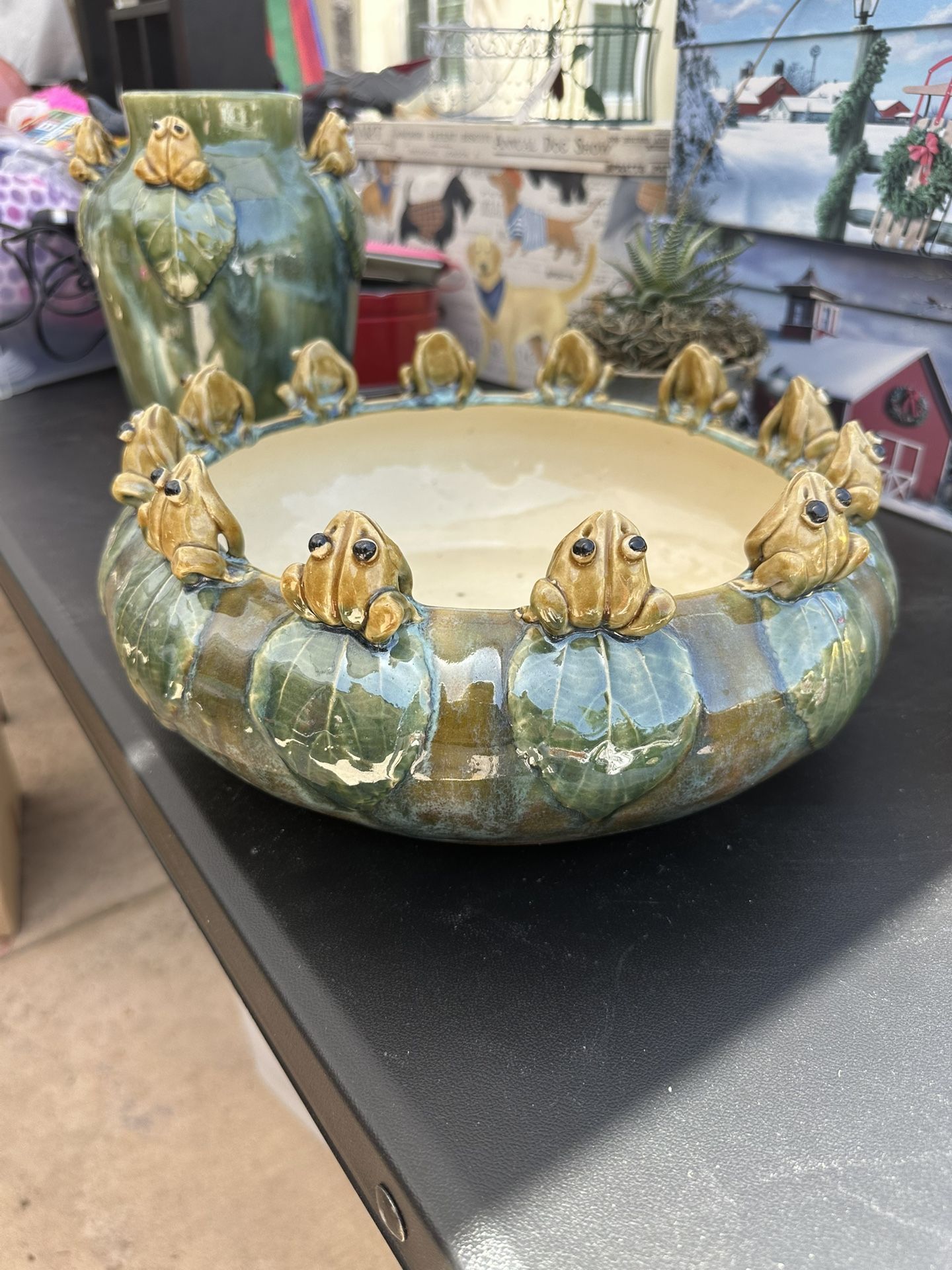 Garden Ceramic Frog Planters