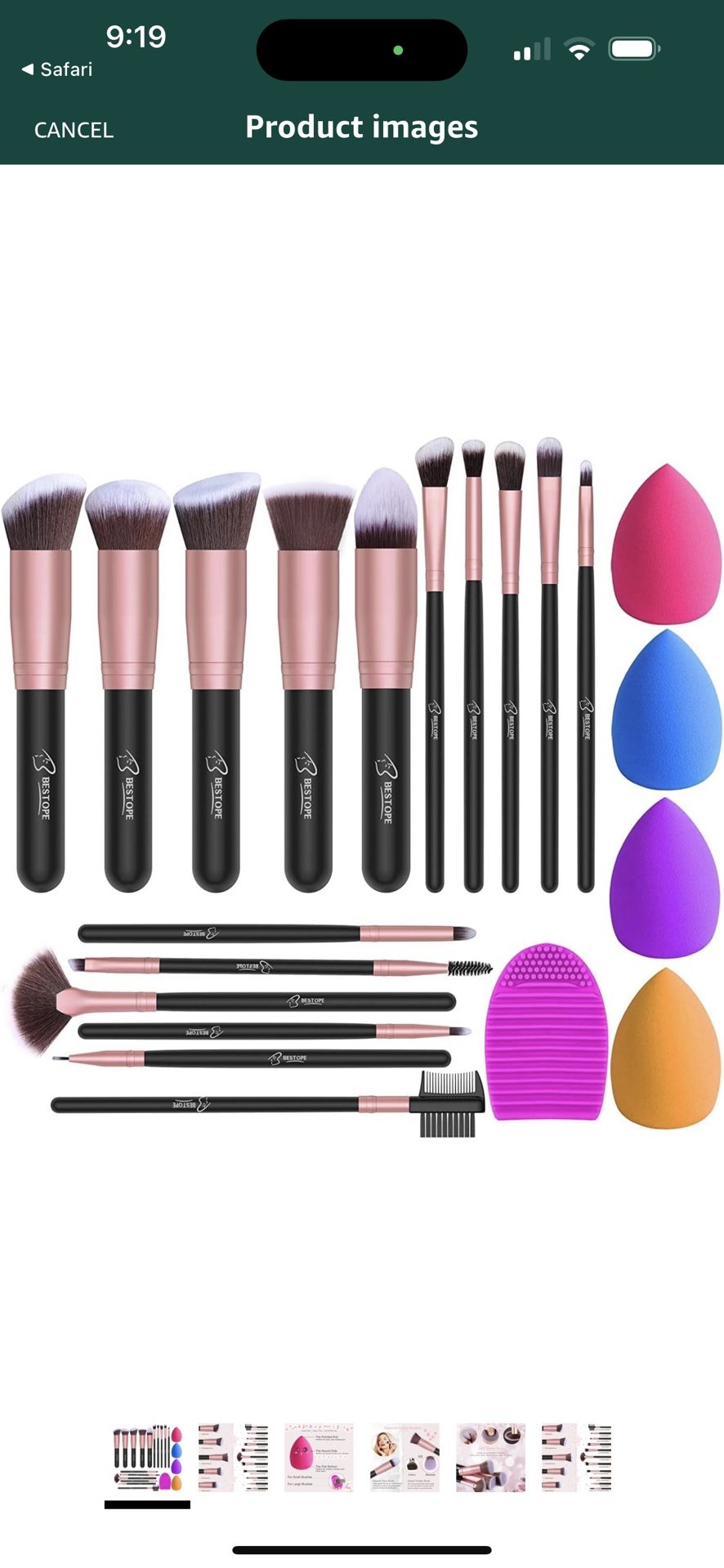 TEATTY Makeup Brushes 18 PCs Makeup Brush Set 2 PCS Silicone Face Mask Brush&4 Blender Sponge&1 Brush Cleaner Premium Synthetic Foundation Powder Conc